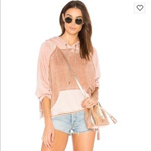 Free People Tri color hoodie
